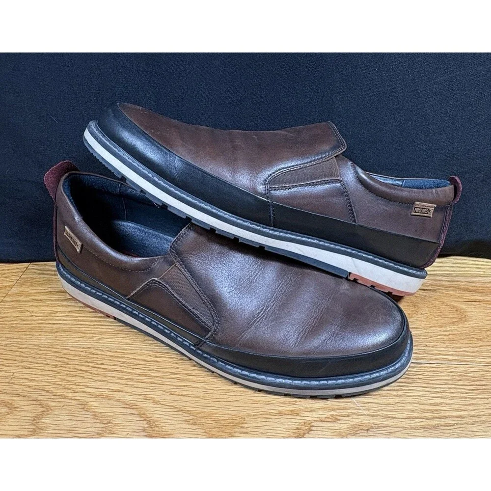 Pikolinos Berna Calfskin Slip-On Loafers in Cuero Sz. 44 10 - 10.5 Dark Brown